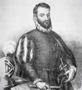 Pedro Menendez de Aviles (litho) od School American