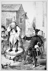 Peter Stuyvesant trestá Willema Wickendama za kázání baptistického kázání (litho) od School American