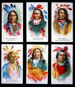 Šest významných siouxských vůdců (barevné lito) od School American