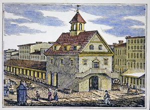 The Old Court House of Philadelphia (barevné lito) od School American