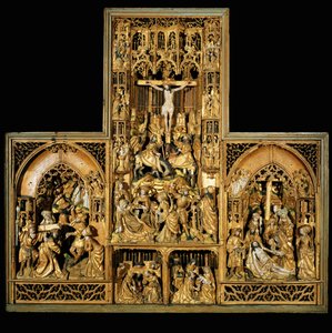 Oltář Umučení Krista, asi 1500-10 (dub) od School Antwerp