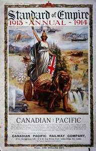 Reklama na obálce Standard of Empire Annual 1913-14 (barevné lito)