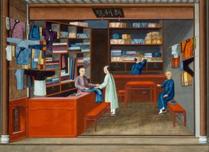 Obchod s oblečením (kvaš na papíře) od School Chinese