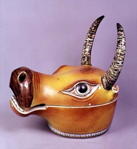 Nádrž s růžovou hlavou Famille, horní hlava tvořící snímatelný kryt, období Chien Lung (1736-95) (porcelán) od School Chinese