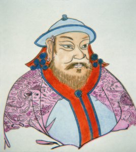 Kublajchán (barevný inkoust na papíře) od School Chinese