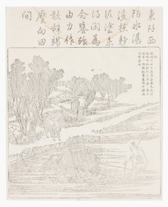 Obdělávání rýžových polí v suchém počasí od School Chinese