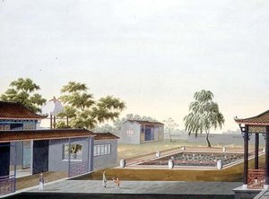 Walled Garden, c.1820-40 (akvarel na papíře) od School Chinese