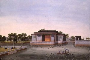 Water Garden, c.1820-40 (akvarel na papíře) od School Chinese