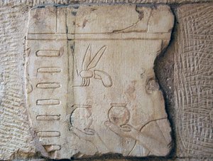 Detail reliéfu, Luxor (kámen) od School Egyptian