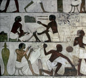 Luxor Théby: Hrobka Rekhmire, řemeslníci. od School Egyptian
