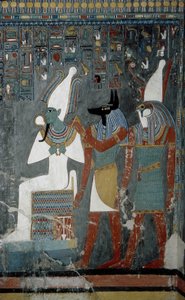 Luxor, Théby: (-1343 - -1314), egyptský faraon, na kterém je zobrazena bohyně Isis. od School Egyptian