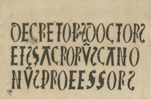 Barton under Needwood Church - nápisy: inkoustová faksimile, nd [?18. století] (kresba) od School English
