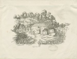 Biddulph - Knypersley Mill: litografie (vinětace), [c 1826] (tisk) od School English