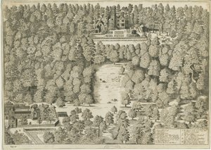 Boscobelův dům: rytina, nd [1809] (tisk) od School English