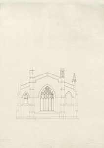 Burton-upon-Trent - Kostel Nejsvětější Trojice: kresba, nd [20. léta 19. století] (kresba) od School English