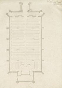 Burton-upon-Trent - Kostel Nejsvětější Trojice: kresba, nd [20. léta 19. století] (kresba) od School English