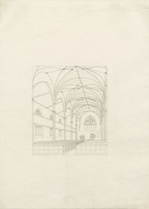 Burton-upon-Trent - Kostel Nejsvětější Trojice: kresba, nd [20. léta 19. století] (kresba) od School English