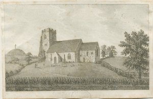 Zámecký kostel - Kostel: rytina a [?18. století] (tisk) od School English