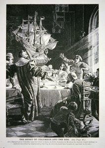 Kryštof Kolumbus a vejce (litografie) od School English