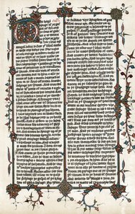 Kopie stránky z evangelia svatého Marka, Viklefova překladu Bible do angličtiny z roku 1400 (tisk) od School English