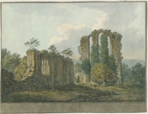 Croxden Abbey: malba vodovými barvami, nd [1805] (malba) od School English