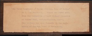 Detail nápisu z Portrétu tří dětí George Prestona z Holkeru (inkoust na papíře) od School English