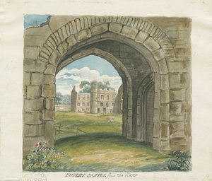 Dudley Castle - The Keep: akvarelová kresba, nd [?19. století] (malba) od School English