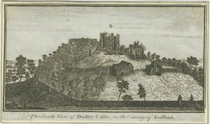 Dudley Castle: rytina, nd [c 1780] (tisk) od School English
