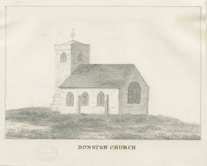 Dunston Church: kresba tužkou, nd [?19. století] (kresba) od School English