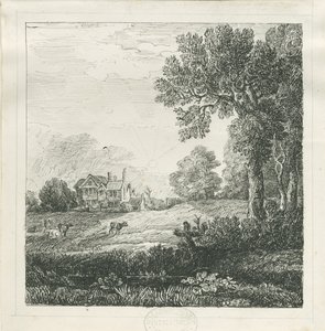 Eccleshall - Biana Hall: kresba perem a tuší, nd [c 1830] (kresba) od School English
