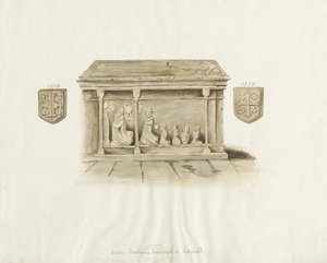 Eccleshall Church: Tomb of Bishop Bentham: malba vodovými barvami, nd [~19. století] (malba) od School English