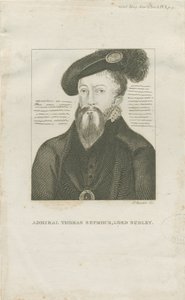 Hill Ridware - Portrét admirála Thomase Seymore, Lord Sudley: rytina, nd [c 1805] (tisk) od School English