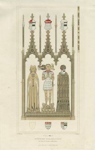 Interiér kostela Okeover - Památník Humphrey Okera: rytina, nd [c 1846] (tisk) od School English