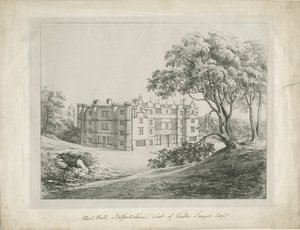 Keele Hall: litografie a [18. století] (tisk) od School English