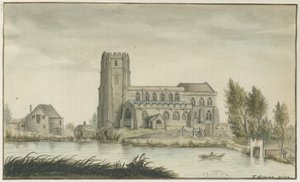 Lichfield - Kostel sv. Čada: malba vodovými barvami, nd [? 18. století] (malba) od School English