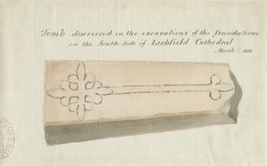 Katedrála Lichfield - Hrobka: sépiová kresba, [1813] (kresba) od School English