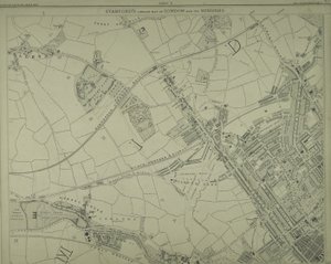 Mapa Willesden, Londýn (litho)