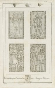 Mavesyn Ridware - Gravestones of the Carwardens: rytina, nd [konec 18. století] (tisk) od School English