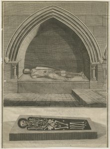 Mavesyn Ridware – Tomb of Hugo Mavesyn: rytina, nd [? 18th cent] (tisk) od School English