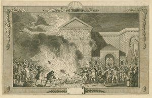 Vězení Newgate a nepokoje Gordonů (lept) od School English