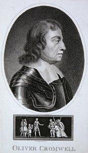 Oliver Cromwell (rytina) od School English