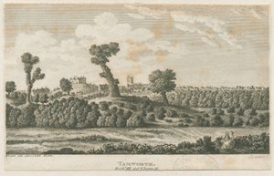 Hrad Tamworth: rytina a [? 19. století] (tisk) od School English