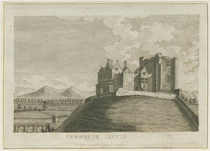 Hrad Tamworth: rytina, nd [c 1788] (tisk)