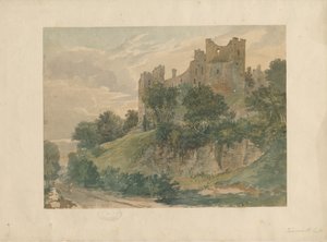 Hrad Tamworth: kresba akvarelem, nd [19. století] (malba) od School English