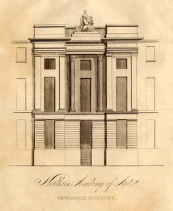 Severní akademie umění, Newcastle upon Tyne (litho) od School English