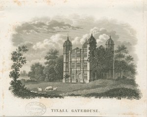 Tixall Hall - Gatehouse: rytina (viněty) a [počátek 19. století] (tisk) od School English