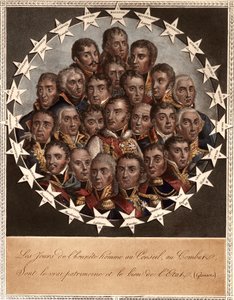 A Heros by Victory - Dny poctivosti v Radě, v boji - jsou skutečným dědictvím a dobrem státu. (Gressets) - 1. marengo. dessaix. 2. montebello. lannes. 3. austerlitz. rapp. 4. eckmuel. davoust. 5. florus. jourdan. 6. wagram. kotviště od School French