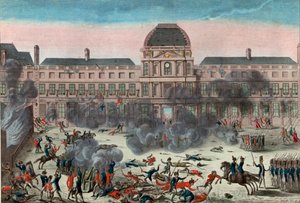 Útok na Tuileries od School French