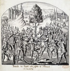 Bitva u Trenta mezi Josselinem a Ploermalem v roce 1351 od School French