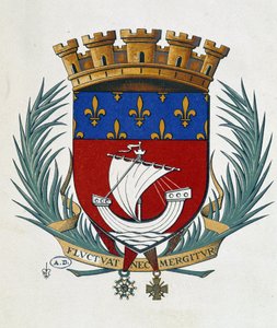 Blazon z Paříže "Hodí a potápí" od School French